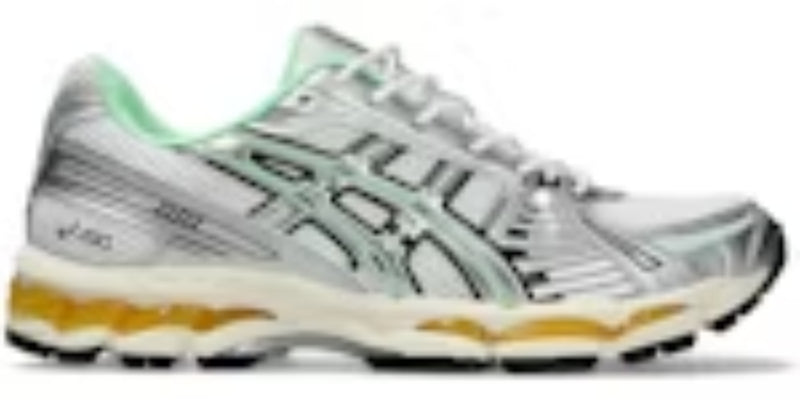 Men Sneakers Gel Kayano 12.1 Silver Green Orange Best Running Takkies