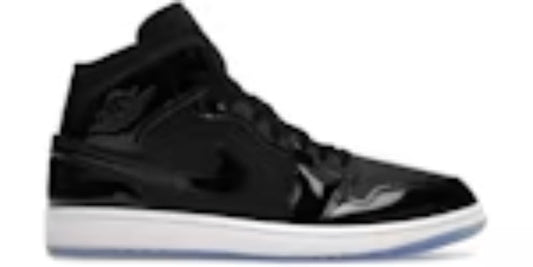 Stylish Takkies 1 Mid SE Black Metallic Silver Sail Metallic Gold GS Shoes