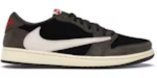 Training Takkies 1 Retro Low OG Black Dark Powder Blue Womens Shoes
