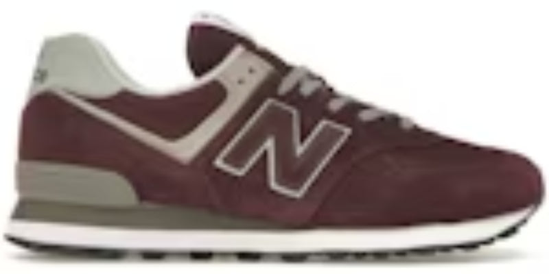Men's Takkies Shoes N 574 Burgundy White Sneakers Shoes