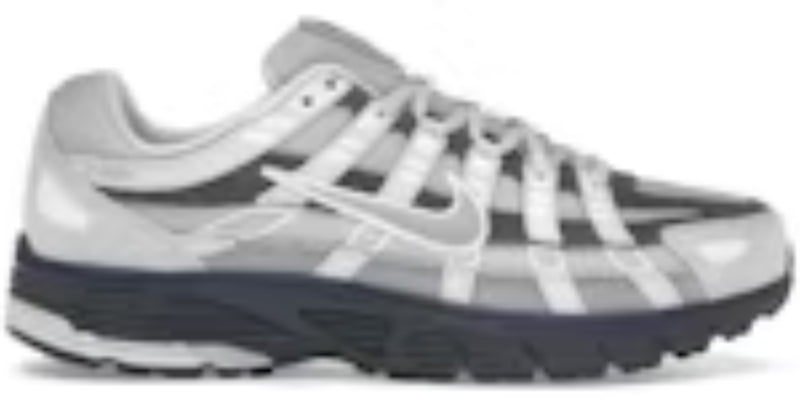 Mens P-6000 Metallic Silver Summit White-Wolf Grey Training Takkies Shoes Sneakers