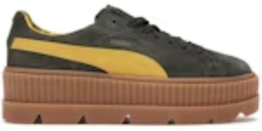 Women's Waterproof Takkies P Cleated Creeper Rihanna Fenty Suede Green Sneakers Shoes