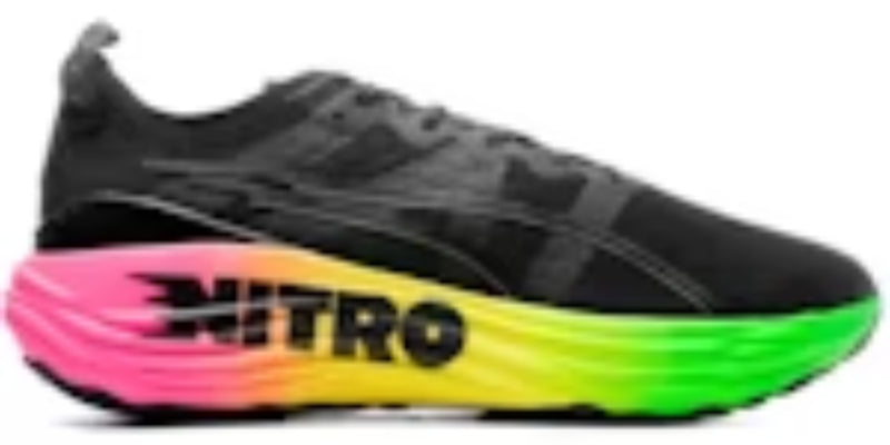 Men's Colourful Takkies P ForeverRUN Nitro Futrograde Black Sneakers Shoes