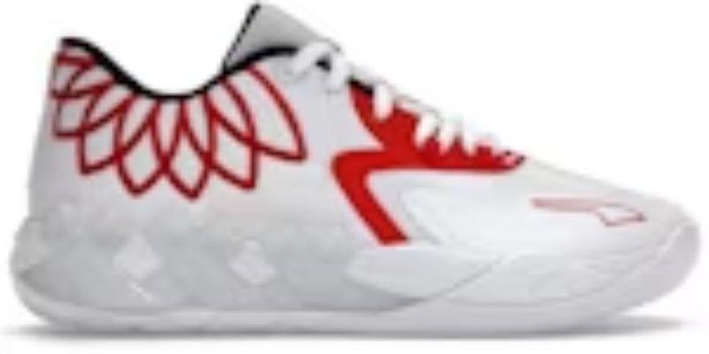Men's Best Takkies P LaMelo Ball MB.01 Lo Team Colors White High Risk Red Sneakers Shoes