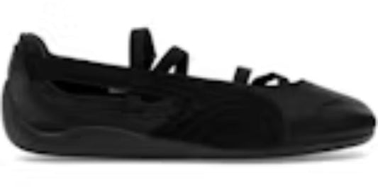 Women's Best Takkies P Speedcat Ballet Black Cool Dark Gray Satin Sneakers Shoes