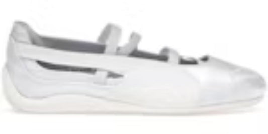 Women's Cool Takkies P Speedcat Ballet Silver Mist Warm White Satin Sneakers Shoes