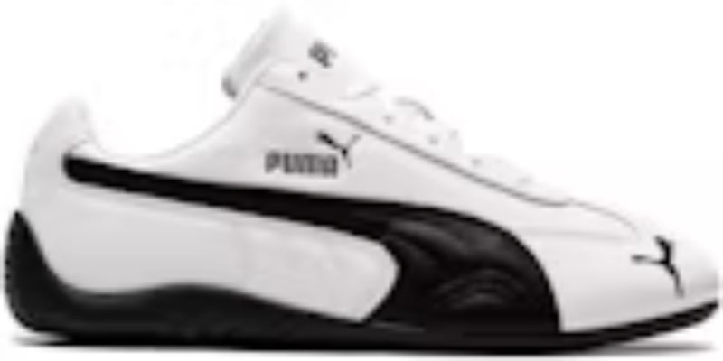Men's Runner Takkies P Speedcat Leather White Black Sneakers Shoes