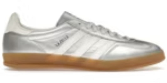 Slip On Takkies Gazelle Indoor Silver Metallic Core White Sneakers