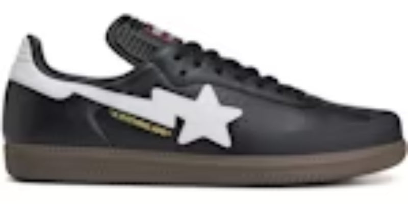 New Takkies Saba Bape Black White Gum Sneakers