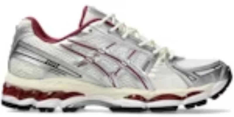Men Sneakers Gel Kayano 12.1 Silver Burgundy Beautiful Takkies