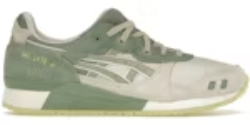 Men Sneakers Gel Lyte III OG Cream Olive Grey Plain Takkies
