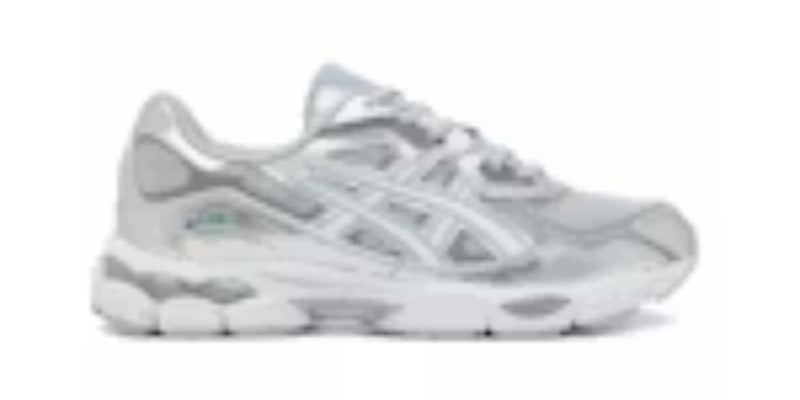 Men Sneakers Gel NYC Silver Piedmont Grey White Aqua Classic Takkies