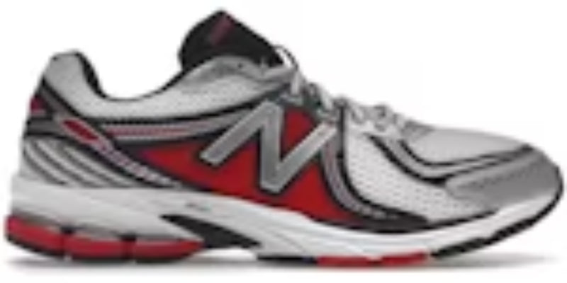 Men's Cool Takkies N 860v2 White Silver Red Sneakers Shoes