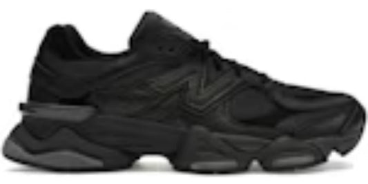 Men's Takkies N 9060 Triple Black Leather Sneakers Shoes