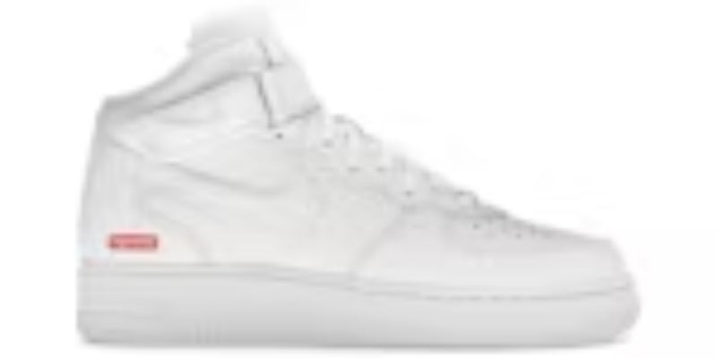 Mens Air Cusion 1 Mid Supreme White Trending Takkies Shoes Sneakers
