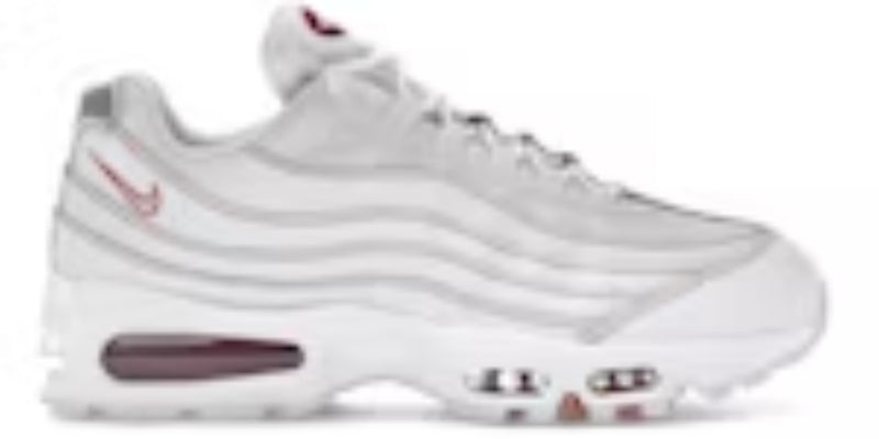 Mens Air Cusion 95 OG Big Bubble White University Red Slip On Takkies Shoes Sneakers