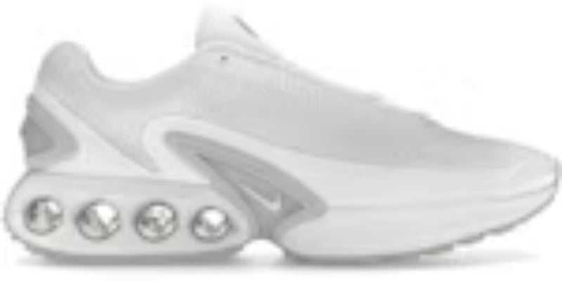 Mens Air Cusion Dn White Metallic Silver Slip On Takkies Shoes Sneakers