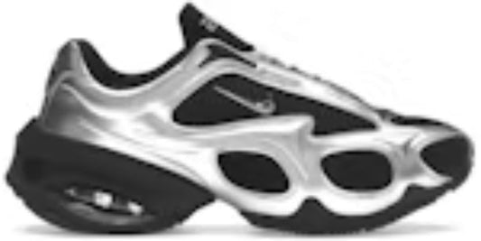 Womens Air Cusion Muse Black Metallic Silver Takkies Shoes Sneakers