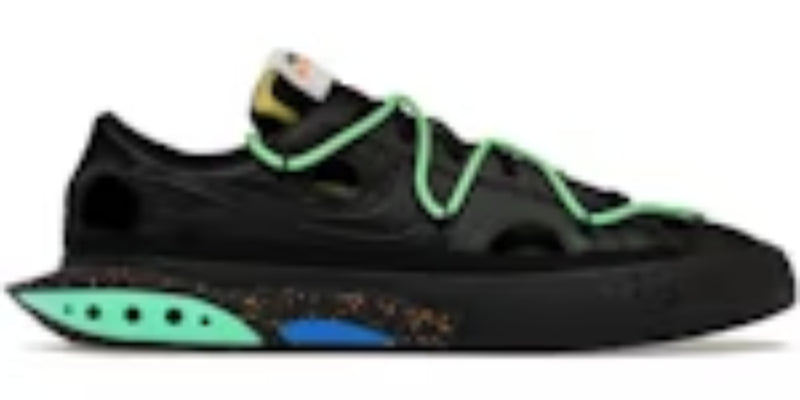 Mens Blazer Low Off-White Black Electro Green Beautiful Takkies Shoes Sneakers