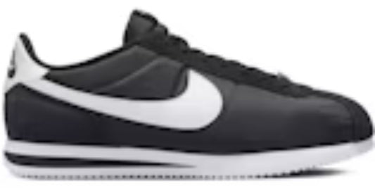 Mens Cortez Textile Black White Training Takkies Shoes Sneakers