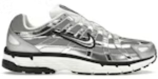 Mens P-6000 Metallic Platinum Pure Platinum Metallic Silver University Blue Walking Takkies Shoes Sneakers