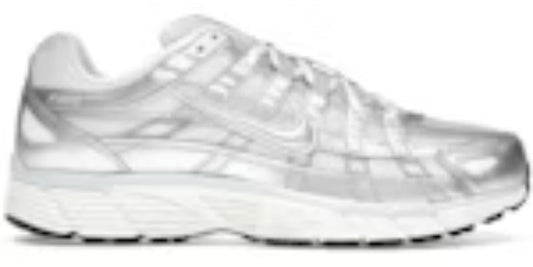 Womens P-6000 White Blue Tint Sail Metallic Silver Waterproof Takkies Shoes Sneakers