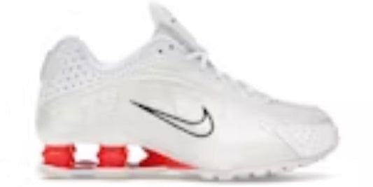 Womens Shox R4 White Phantom Picante Red Classic Takkies Shoes Sneakers