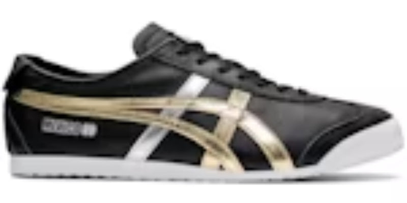 Men Sneakers Onitsuka Tiger Mexico 66 Black Gold Silver Best Takkies Walking