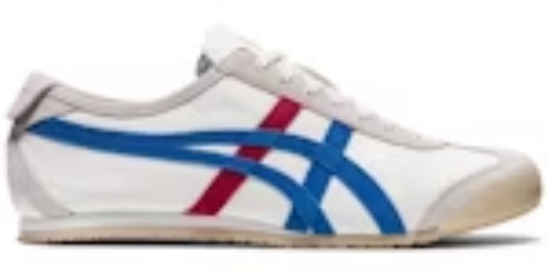 Men Sneakers Onitsuka Tiger Mexico 66 Vintage White Directoire Blue Red Stylish Takkies