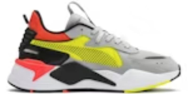 Men's Running Takkies P RS-X Harddrive Grey Yellow Red Sneakers Shoes