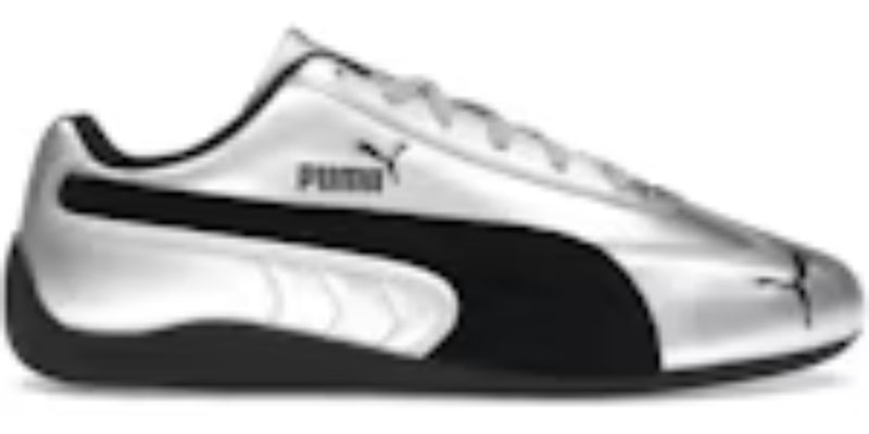 Men's Best Takkies P Speedcat Metallic Silver Black Sneakers Shoes