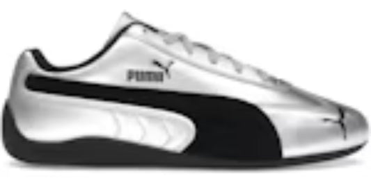 Men's Best Takkies P Speedcat Metallic Silver Black Sneakers Shoes