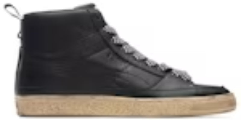 Men's Runner Takkies P Suede Mid Rhuigi Distressed Black Sneakers Shoes