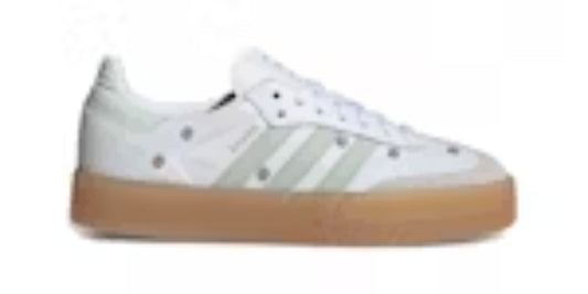 Cheap Takkies Sabae Floral White Linen Green Gum Womens Sneakers